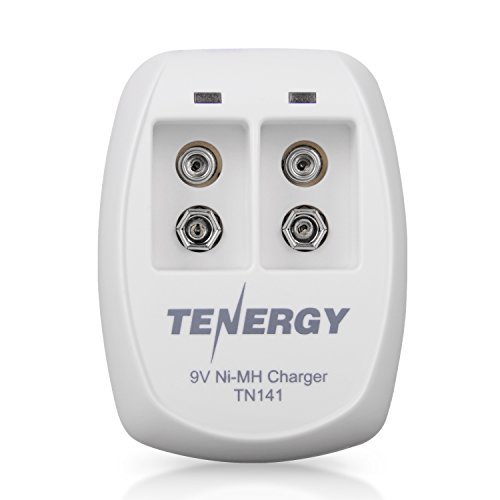 Product Cover Tenergy TN141 Smart Charger for NiMH 9V Rechargeable Batteries, 9V Cells Battery Charger, 9 Volt NiMH Batteries Charger, 2 Slot  9V Fast Charger for Smoke Detector
