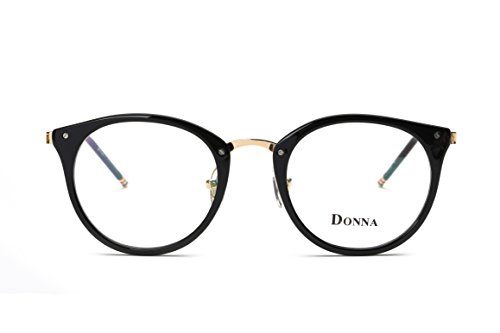 Product Cover DONNA Stylish Clear Lens Frame Glasses Samll Circle Blue Light Blocking for Computer DN08