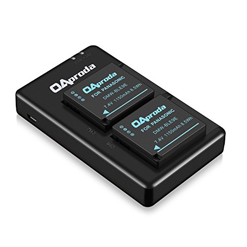 Product Cover OAproda 2 Pack DMW-BLE9, DMW-BLG10 Battery and Rapid Dual Micro USB Charger for Panasonic DMW-BLG10 and Lumix DMC-GX85, DMC-GX9, DMC-GX80, DMC-GX7, DMC-ZS200, DMC-ZS100, ZS70, ZS60, DMC-GF3, GF5, GF6