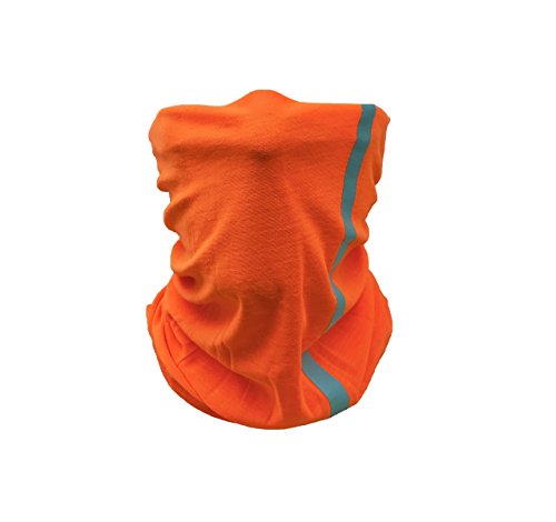 Product Cover Armorbilt High Visibility Reflective Safety Face Clothing - Neck Gaiter, Bandana Dust Mask, Sun Shade Shield, Multifunctional Headwear (Orange)
