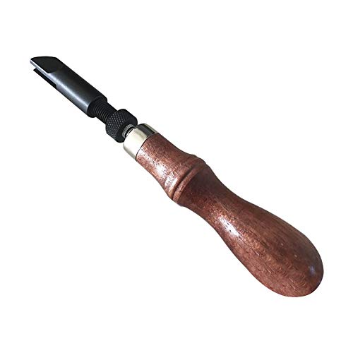 Product Cover Leather Craft Tool Wood Handle Durable V Type Push Grooving Device Adjustable Handle Groover Craft Gouge Tools