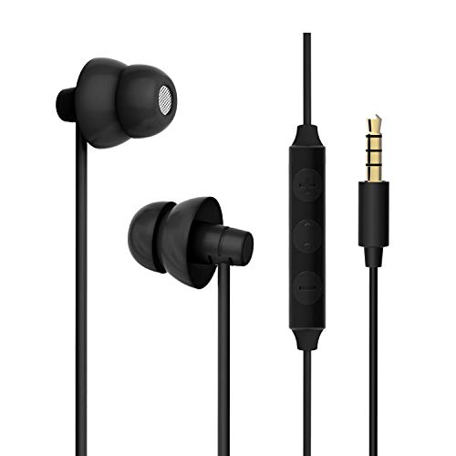 Product Cover Sleep Headphones, MAXROCK Ultra Soft Comfortable In-ear Earphones w Mic and Volume Control Sound Blocking Earplugs Earbuds for Sleeping, Snoring, Bedtime, Relaxation, Air Travel, Insomnia & Meditation