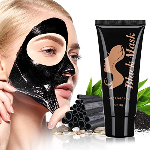 Product Cover Blackhead Peel Off Mask, Removes Blackheads - Purifying Quality Blackhead Remover Charcoal Mask - Best Mud Facial Mask 60g Pack of 1 (Black) - by ENGIVE.