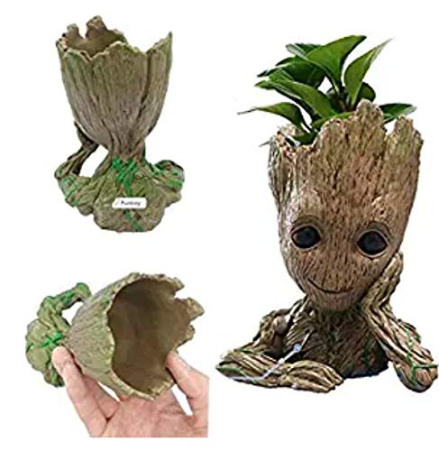 Product Cover Funtoyworld Creative Groot Planter Pot Baby Groot Flowerpot Movie Tree Man Pen Container Guardians 2 Action Figures Toy Gift