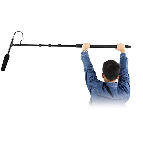 Product Cover Neewer Portable Handheld Microphone Boom Pole with Built-in XLR Audio Cable, 5 Sections Stretchable 32.6-131 inches, Aluminum Construction with Easy Twist Locks and Padded Handle for Zoom Microphones