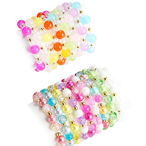 Product Cover PinkSheep Beaded Bracelets for Kids, Baby Girl Teen Bracelet, 18PC, Party Favor