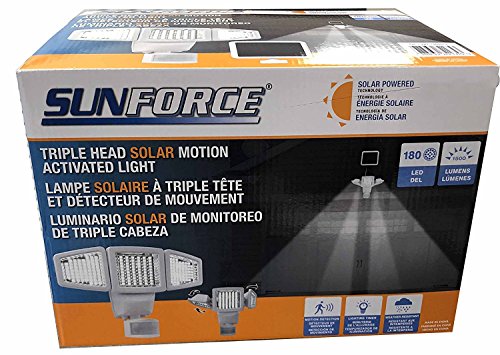Product Cover Sunforce Solar Triple Head Motion Activated Security Light 1500 Lumens