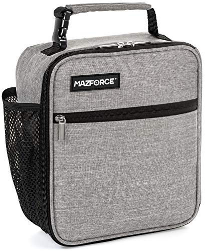 Product Cover MAZFORCE Original Lunch Box Insulated Lunch Bag - Tough & Spacious Adult Lunchbox to Seize Your Day (Wolf Grey - Lunch Bags Designed in California for Men, Adults, Women)