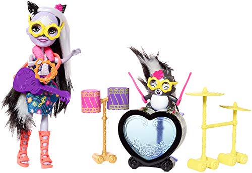 Product Cover Enchantimals Rockin' Drumset Playset with Sage Skunk Doll & Caper Figure