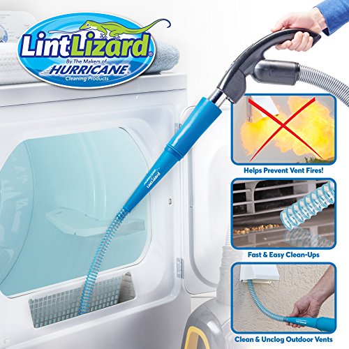 Product Cover Official As Seen On TV Hurricane Lint Lizard Vacuum Hose Attachment by BulbHead, Removes Lint From Your Dryer Vent, Power Clean Behind Appliance (1 Pack)