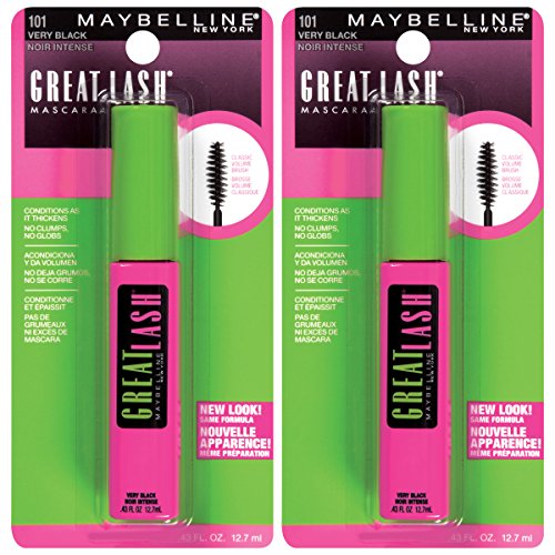 Product Cover Maybelline New York New York Great Lash Washable Mascara Makeup, Very Black, 2Count