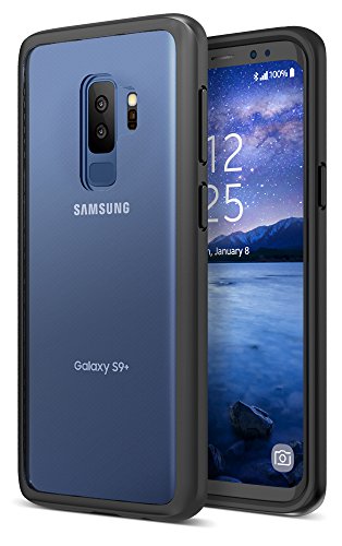 Product Cover Maxboost Galaxy S9 Plus Case HyperPro Series with Heavy Duty GXD-Gel Protection [Black/Clear] Enhanced Hand-Grip TPU Cushion + Transparent Hybrid S9+ Cover for Samsung Galaxy S 9 Plus Phone (2018)