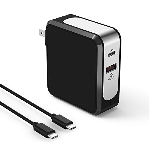 Product Cover VOGEK USB C Fast Wall Charger, 48W Dual Port Charger with Power Delivery & Quick Charge 3.0 Fast Charge Compatible with MacBook Air/iPads, Google Pixel/Pixel XL, SamsungS10/S9/S8