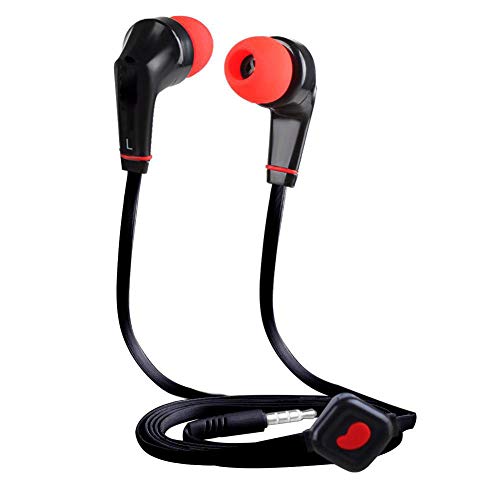 Product Cover Eachbid Running Headphones Over Ear in Ear Noise Isolating Sport Earbuds Earphones with Remote and Mic Earhook Wired Stereo Workout Ear Buds for Jogging Gym for iPhone iPod Samsung Black