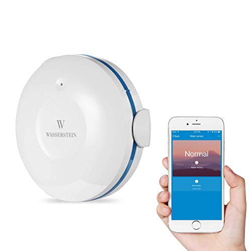 Product Cover Wasserstein WiFi Water Leak Sensor, Smart Flood Detector (1-Pack, White)