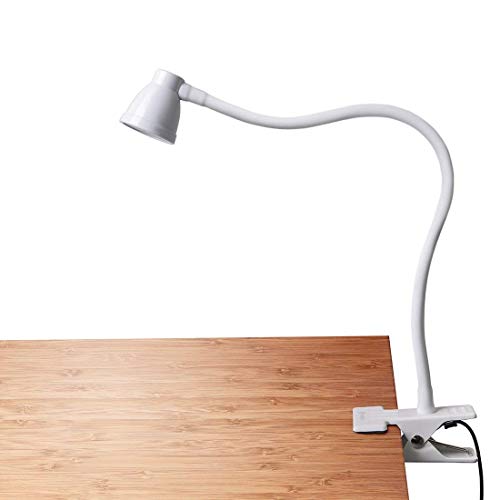 Product Cover CeSunlight Clip on Reading Light, Clamp Lamp for Desk, 3000-6500K Adjustable Color Temperature, 6 Illumination Modes, 10 Led Beads, AC Adapter and USB Cord Included (White)