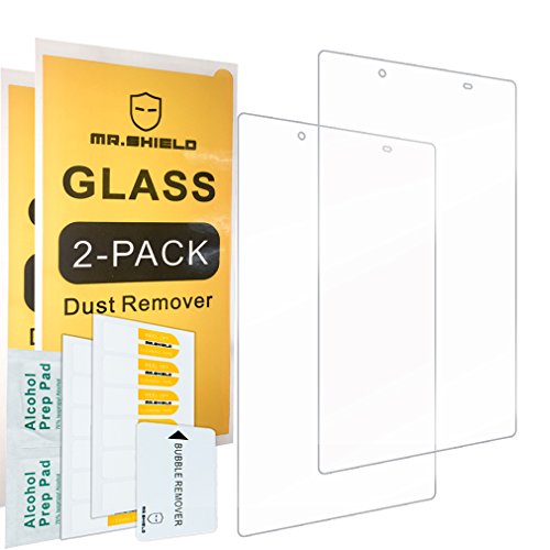 Product Cover [2-Pack]-Mr.Shield for Lenovo Tab 4 8 (8 Inch) [Tempered Glass] Screen Protector [0.3mm Ultra Thin 9H Hardness 2.5D Round Edge] with Lifetime Replacement