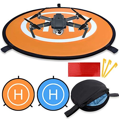 Product Cover KINBON Drone Landing Pads, Waterproof 30'' Universal Landing Pad Fast-fold Double Sided Quadcopter Landing Pads for RC Drones Helicopter DJI Spark Mavic Pro Phantom 2/3/4 Pro Inspire 2/1 3DR Solo