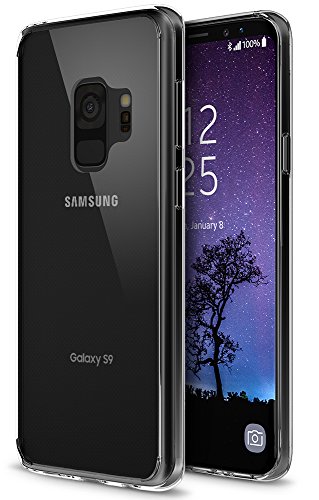 Product Cover Trianium Clarium Galaxy S9 Case Hybrid Covers with Rigid PC Panel and Reinforced TPU Cushion [Ergonomic Shock-Absorbing] [Scratch Resistant] Bumper for Samsung Galaxy s 9 2018 Phone -Clear (TM000259)
