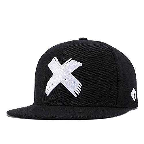 Product Cover Quanhaigou Unisex Snapback, Adjustable Big X Anime Dad Hat Flat Bill Baseball Cap