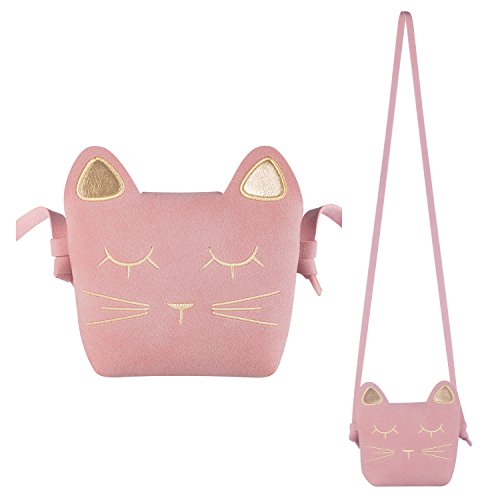 Product Cover Deoot Little Girls Purses Pink Cute Cat Shoulder Crossbody Bag for Kids,Toddler,Girls