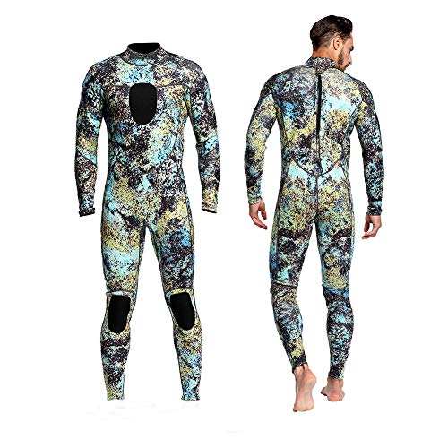 Product Cover Dyung Tec Wetsuits Mens 3MM Camo Neoprene scuba diving unisex One Piece Sport Skin Spearfishing Full Suit (XL)