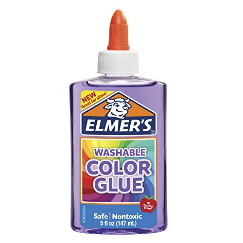 Product Cover Elmer's Washable Translucent Color Glue, Purple, 5 Ounces, Great for Making Slime
