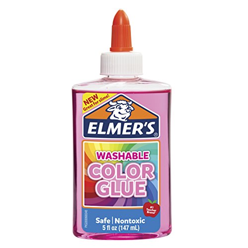 Product Cover Elmer's Washable Translucent Color Glue, Pink, 5 Ounces, Great for Making Slime