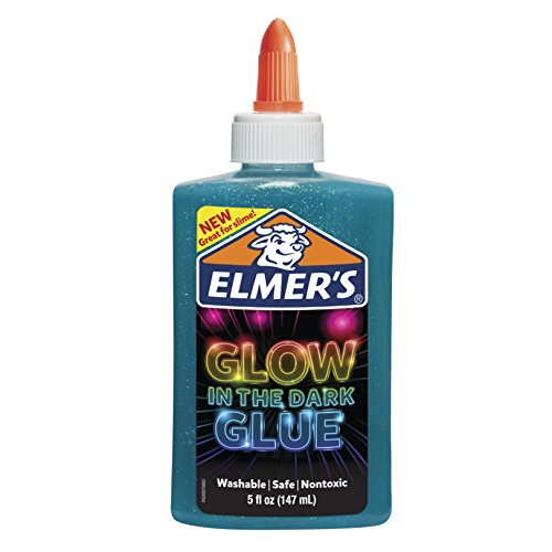 Product Cover Elmer's Glow-in-the-Dark Liquid Glue, Washable, Blue, 5 Ounces, Great for Making Slime