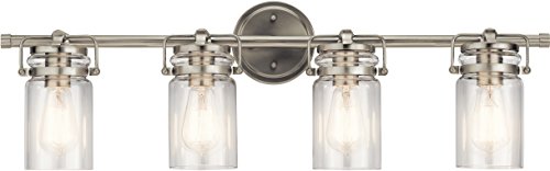 Product Cover Kichler Lighting 45690NI Four Light Bath from The Brinley Collection, Brushed Nickel