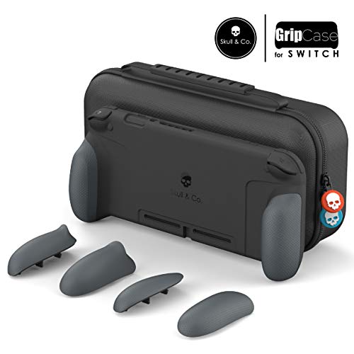 Product Cover Skull & Co. GripCase Set: A Dockable Protective Case with Replaceable Grips [to fit All Hands Sizes] for Nintendo Switch - Gray