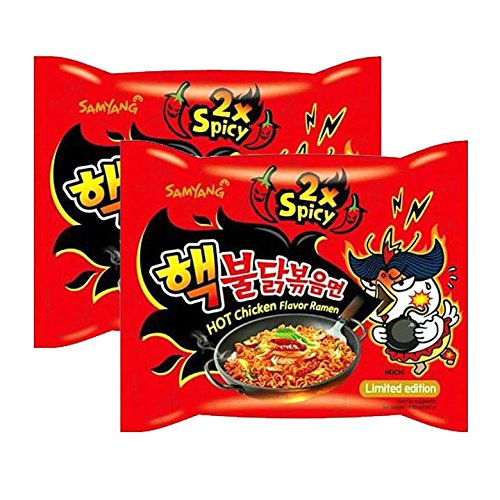Product Cover [ 2 Pack ] Samyang 2X Extra Spicy Hot Chicken Flavor Ramen Korean Spicy Noodle (140g each)