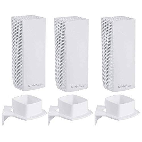 Product Cover Koroao Wall Mount Bracket Wall Mount Ceiling Stand Holder Compatible with Linksys Velop Tri-Band Whole Home WiFi Mesh System (3PACK)