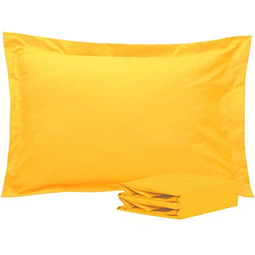 Product Cover NTBAY 100% Brushed Microfiber Pillow Shams Set of 2, Soft and Cozy, Wrinkle, Fade, Stain Resistant (20x26 inches, Yellow)