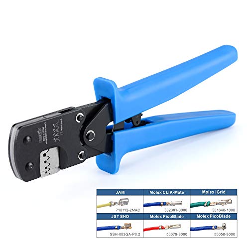 Product Cover IWISS IWS-3220M Micro Connector Pin Crimping Tool 0.03-0.52mm² 32-20AWG Ratcheting Crimper for D-Sub,Open Barrel suits Molex,JST,JAE