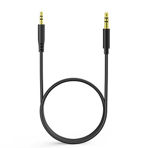 Product Cover Haoos Bose 3.5mm - 2.5mm Male Replacement 5N OFC Inside Upgrade Audio Cable for Bose oe2 / oe2i / AE2 /QC25 QC35 Headphones fit Samsung Sony Xiaomi Huawei and iPhone 5S/6S(Without Mic 4.4FT-Black)