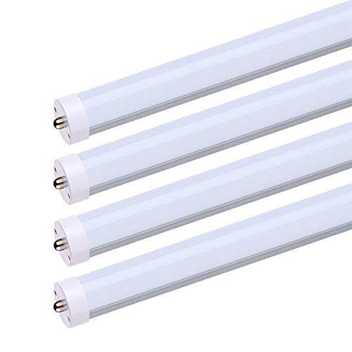 Product Cover 8FT LED Bulbs Single Pin, 45W (100W Equivalent), 4800LM, 6000K, Dual-Ended Power, Ballast Bypass, Frosted Cover, Replace Existing T8 T10 T12 Fluorescent Light Fixture(25-Pack)