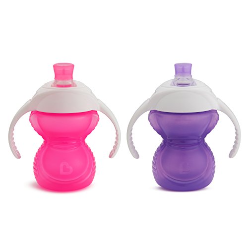 Product Cover Munchkin Click Lock Bite Proof Trainer Cup, Pink/Purple, 7 Ounce, 2 Count