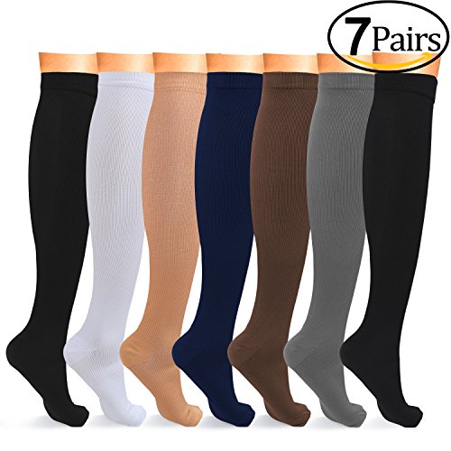 Product Cover 8-15 mmHg Compression Socks Women Men Nursing Compression Stockings Knee High