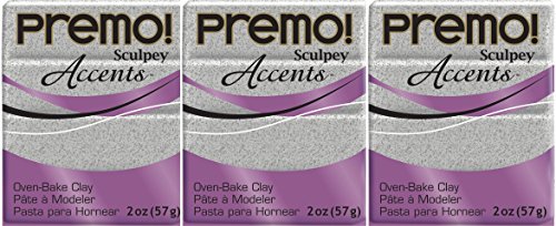 Product Cover Premo Sculpey Polymer Clay 2 Ounces-Gray Granite (3 Pack)