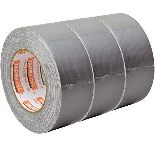 Product Cover Tape King Professional Grade Duct Tape, 3-Pack, Silver Color Multi Pack, 11mil (1.88 Inch x 35 Yards), 48mm x 32m - Ideal for Crafts, Home Improvement Projects, Repairs, Maintenance, Bulk