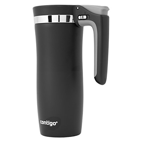 Product Cover Contigo Handled AUTOSEAL Travel Mug Vacuum-Insulated Stainless Steel Easy-Clean Lid, 16 oz, Black