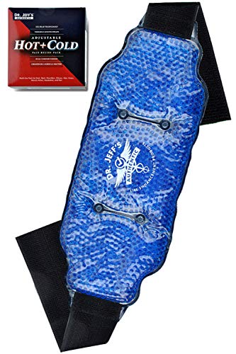 Product Cover Medical Grade Pain Relief Flexible Ice Pack for Injuries | Dual Sided Soft Plush Hot Pack + Flexible Gel Beads Reusable Ice Pack | Great for Knee, Sciatica, Back, Neck Pain | Bonus Extension Straps