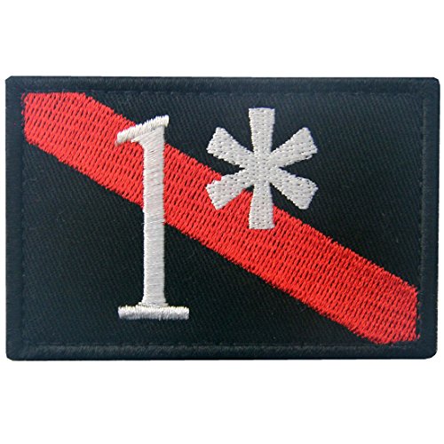 Product Cover Firefighter Patch One Ass to Risk 1 Thin Red Line Embroidered Tactical Applique Morale Hook & Loop Emblem