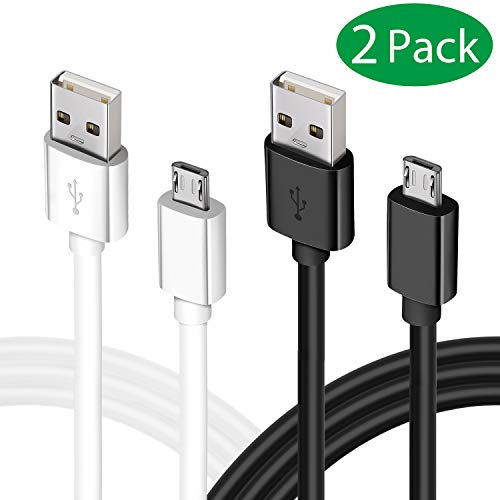 Product Cover Charging Cable for Samsung Galaxy S7, 2Pack 6Ft 10Ft Long Charger Cable, Android Phone Fast Charger Cord for Samsung Galaxy S7 S6 Edge,Note 5 4,LG G4,Moto,Sony,PS4,Xbox,Windows,MP3,Camera,Black