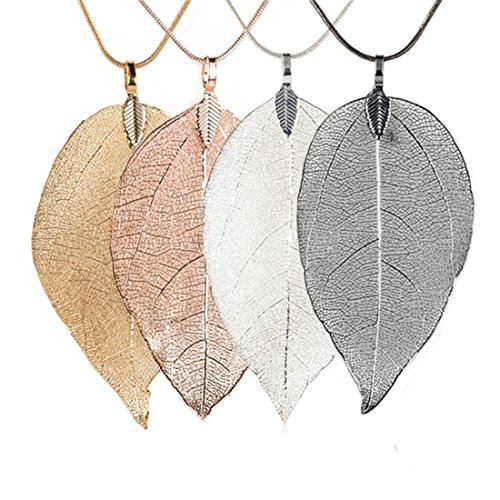Product Cover Edtoy Leaves Long Necklace Leaf Sweater Chain Pendant Fashion Accessories