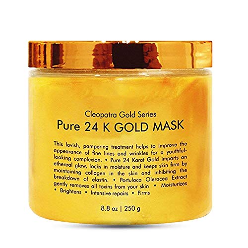 Product Cover 24K Gold Facial Mask,INST Ancient Face Mask Formula for Anti Aging Anti Wrinkle Facial Treatment,Clears Acne, Minimizes Pores, Reduces Fine Lines，Blackhead Remover,Moisturizing Skin-8.8Oz