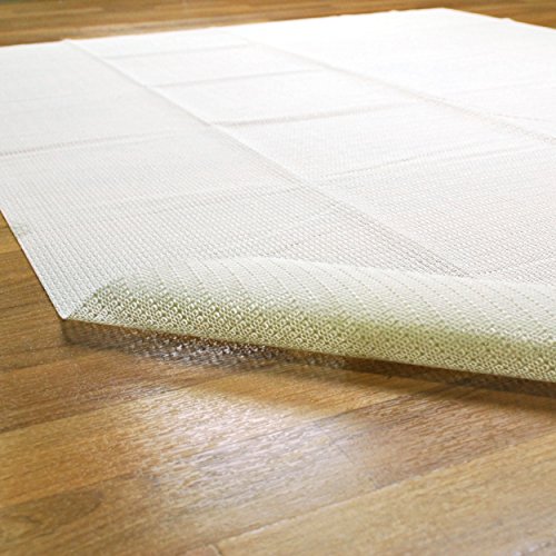 Product Cover Superior Light-Weight Strong Grip Textured Rubber, Slip-Resistant Reversible Beige Hard Floor Surface and Under Rug Protection Area Rug Pad, 5' x 8'