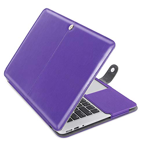 Product Cover MOSISO MacBook Air 13 inch Case, Premium PU Leather Book Folio Protective Stand Cover Sleeve Compatible with MacBook Air 13 inch A1466 / A1369 (Older Version Release 2010-2017), Ultra Violet