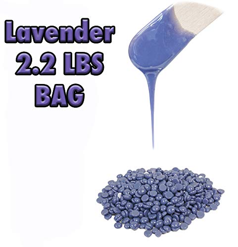 Product Cover Hard Wax Beans 2.2 Pounds Hair Removal Arm Leg Facial Women Men Self Waxing Purple Lavender